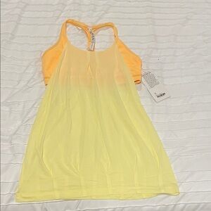 Lululemon Athletica Yellow and Orange Tank Top